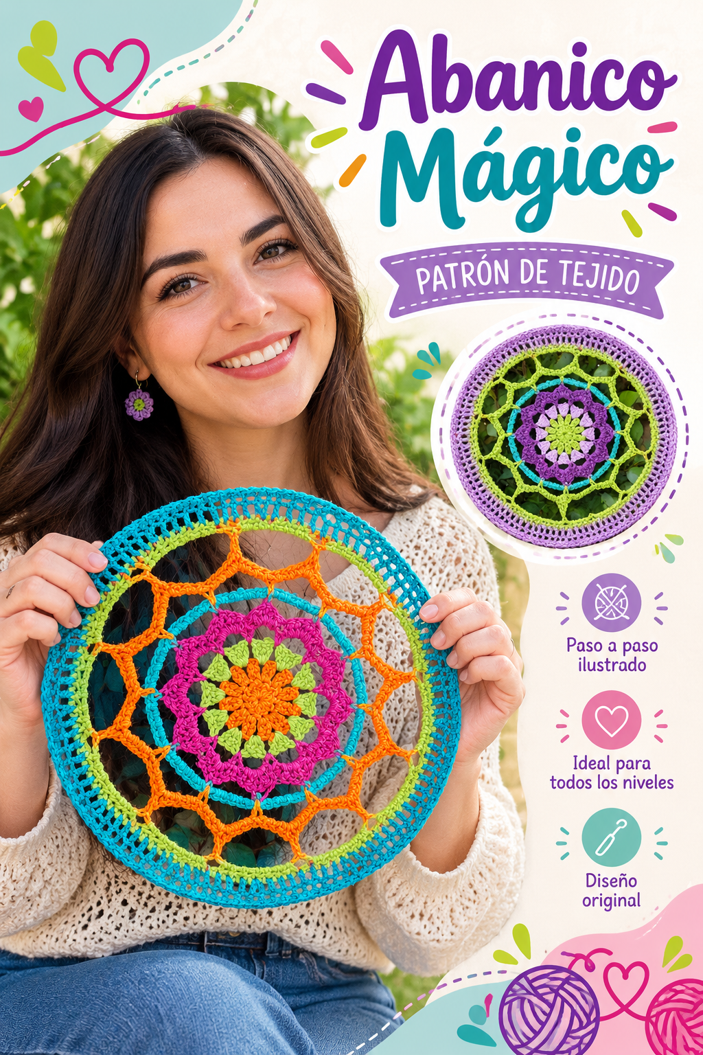 Abanico Mágico_ Crochet Pattern Cover Abanico Mágico - Imagen 1